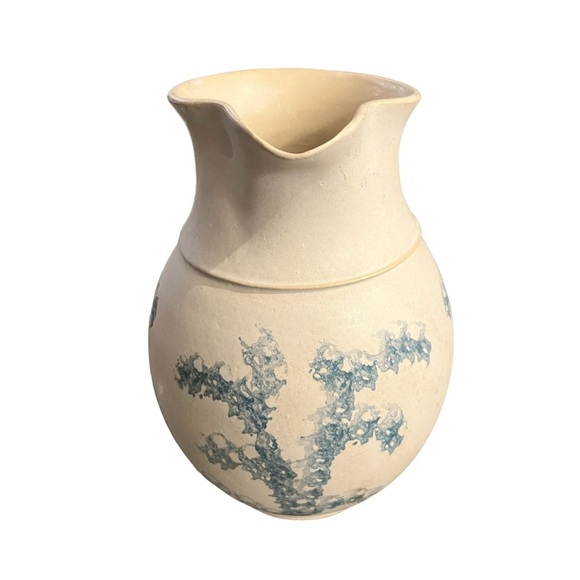 Vintage Elizabeth Roman Vermont Pottery Spongeware Pitcher - Picture 2 of 11